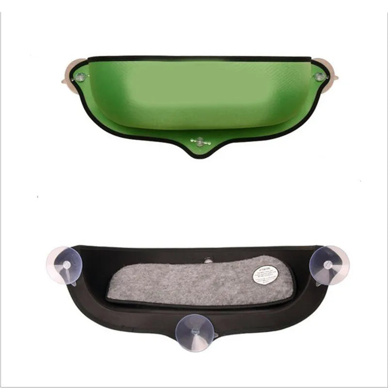 Kattevinduesseng - Monteret vindueskrukke - Kattehængekøje - Kattemåtte - Katteborre - Hængepude - Vindueshylde med sugekop til ilder, chinchilla