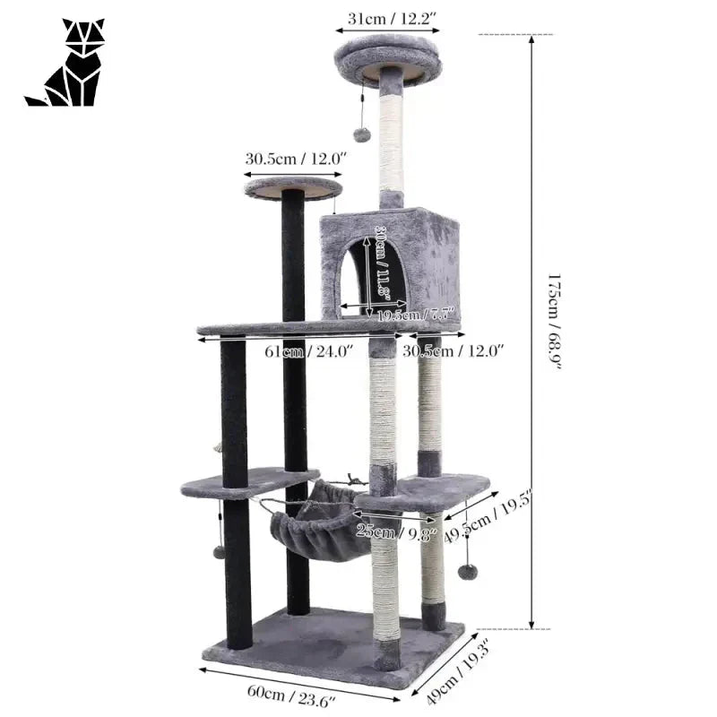 Chat escalade arbre à chat - griffoir pour chat