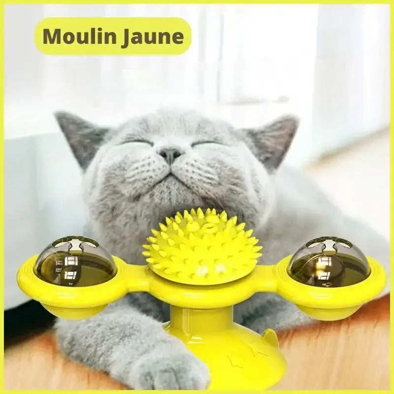 Catsmill™: Le Meilleur Jouet Moulin Rotatif Pour Votre Chat! Jaune