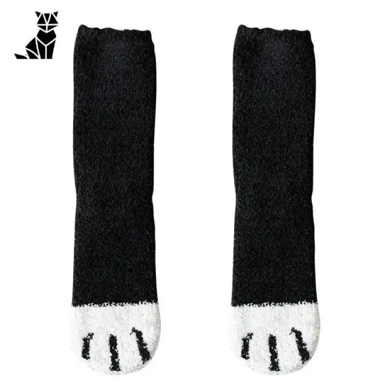 Chaussettes Chats Adorables Pour Des Petits Pieds Bien Au Chaud - Noir / 35-43