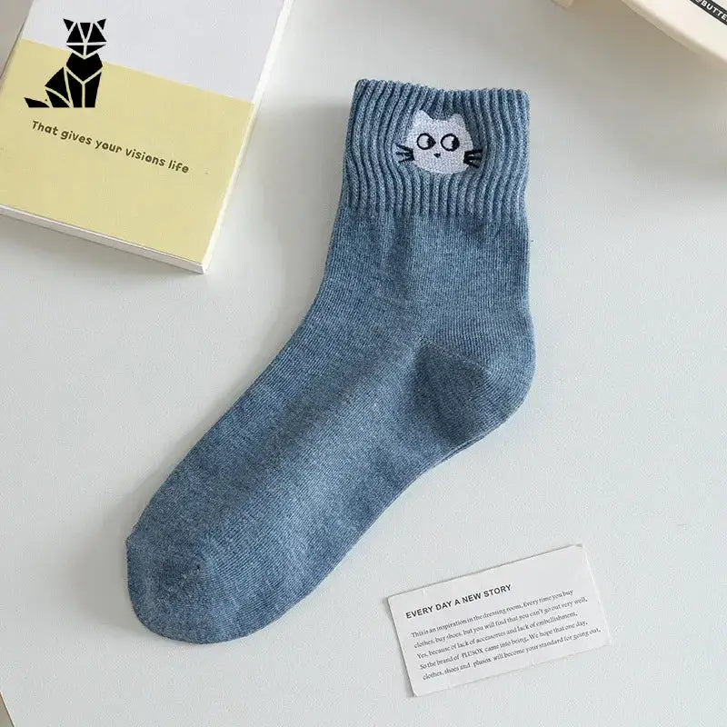 Chaussettes Chats Adorables Pour Un Confort Tout En Douceur - Bleu