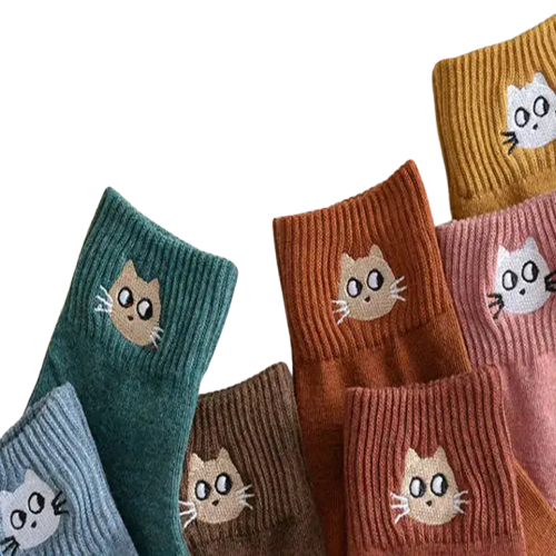 Chaussettes Chats Adorables Pour Un Confort Tout En Douceur Transparent Background