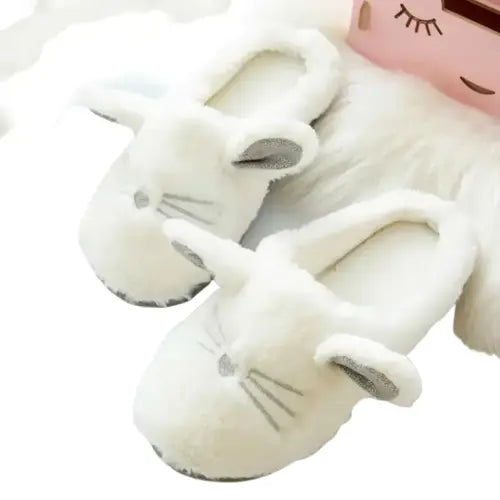 Adorable Paire De Chaussons Chat Avec Petites Oreilles Pour L’hiver - 36 Transparent Background