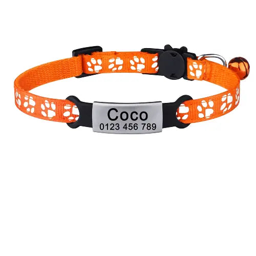 Collier avec identifiant pour chat anti - étranglement