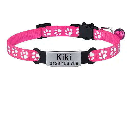 Collier avec identifiant pour chat anti - étranglement