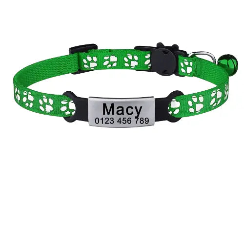 Collier avec identifiant pour chat anti - étranglement