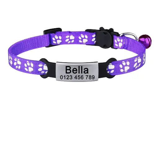 Collier avec identifiant pour chat anti - étranglement