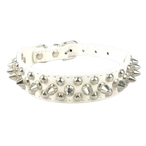 Collier Chien Clouté Ajustable - Taille Moyenne - élégance