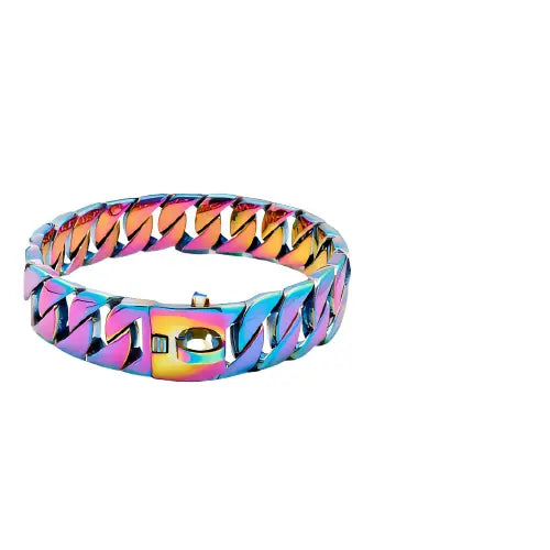Collier Majestic pour grands chiens : Chaîne Métallique Aux Éclats Transparent Background