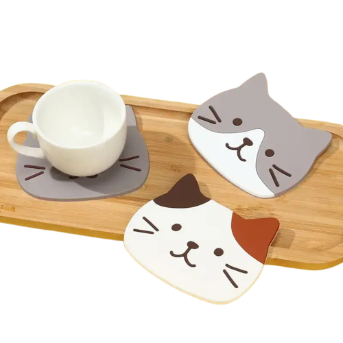 Dessous De Verre Chat Mignon Pour Votre Thé Ou Café Transparent Background