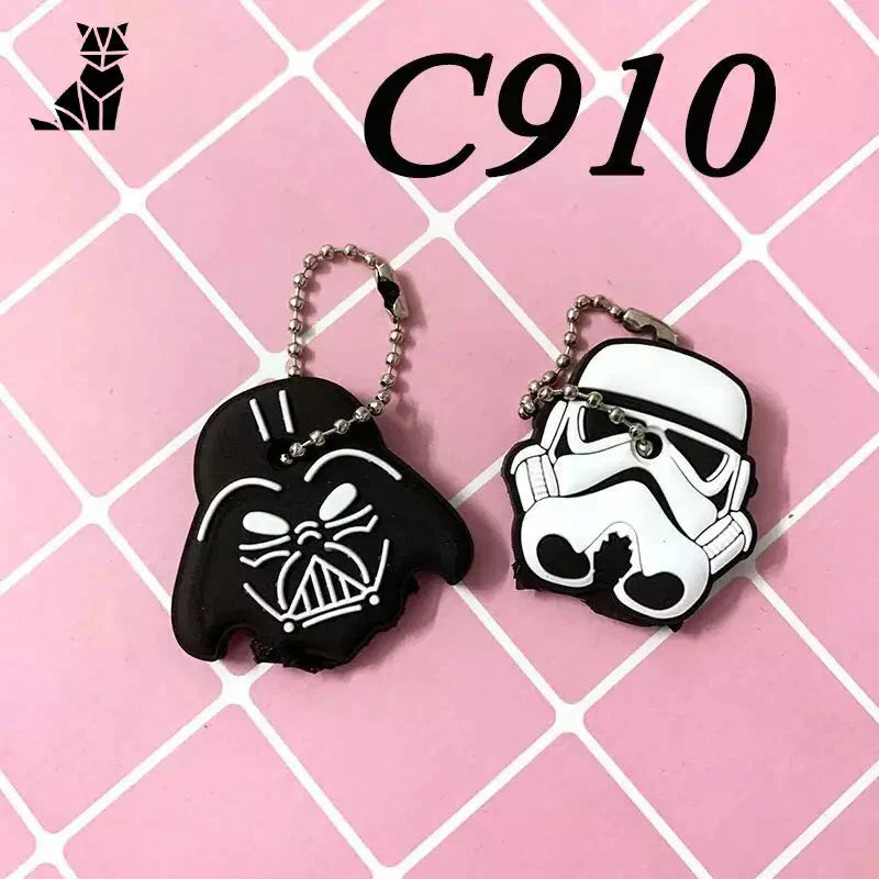 Lot de 2 Porte-clés Cosplay en silicone Star Wars Les Derniers Jedi