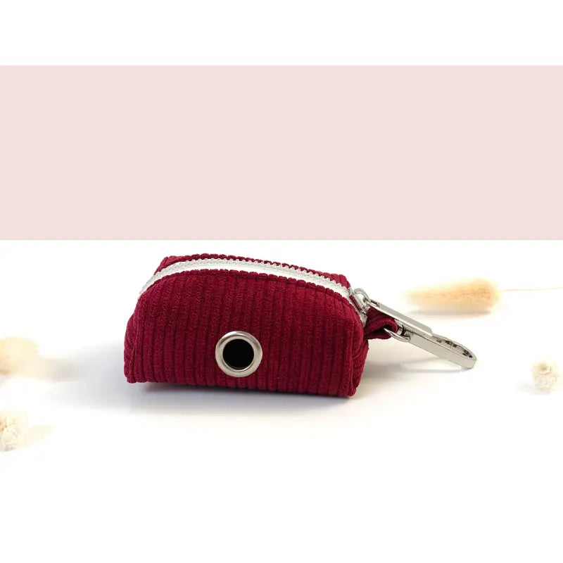 Kit Complet Chien Personnalisé Velours Côtelé Bordeaux
