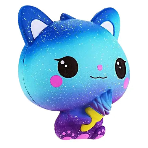 Figurine Chat Anti-stress Pour Des Moments De Douceur Et De Bonheur - Bleu Violet Transparent Background