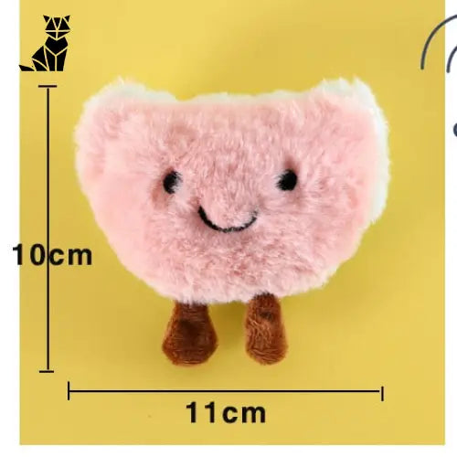 Jouet en menthe pour chats - Stimule louïe : Animal en peluche avec un coeur rose sur le dos