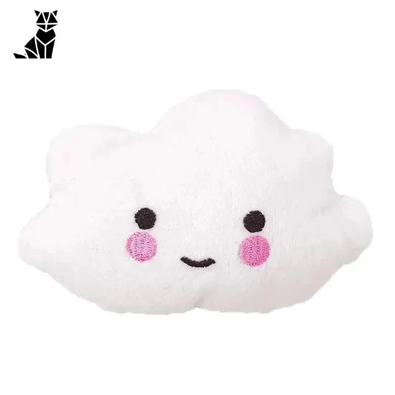 Squeaky Jouet : Peluche Tournesol avec nuage blanc et yeux roses