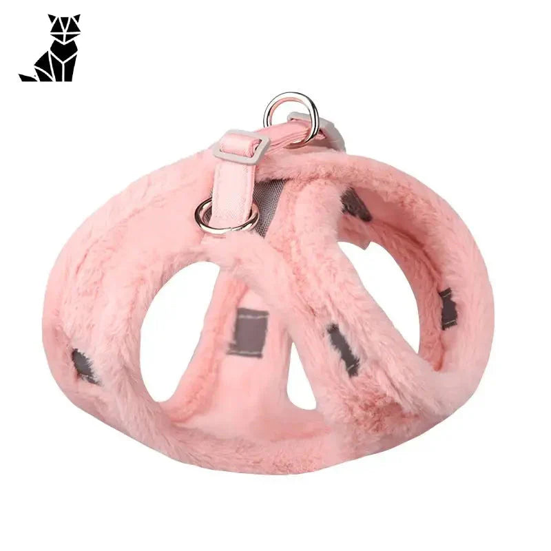 Collier réfléchissant rose pour chien avec motif de signe de paix de Reflective Leash for Cats and Puppies