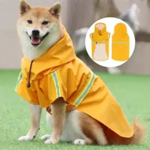 Imperméable jaune pour chien offrant une protection - Chic Rain Coat for Dogs S-5XL