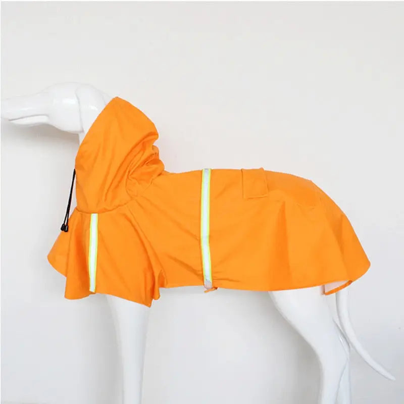 Manteau de pluie chic imperméable orange pour chiens S-5XL offrant une protection