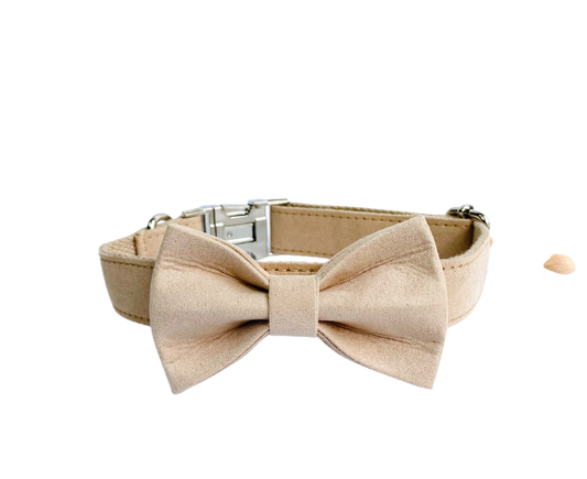 Noeud Papillon Coton Beige Transparent Background