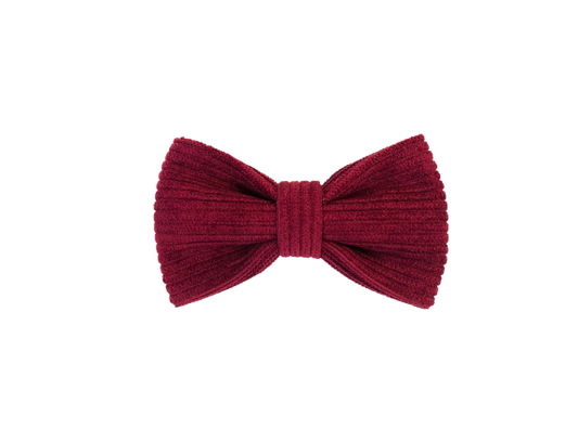 Noeud Papillon Velours Côtelé Bordeaux Transparent Background