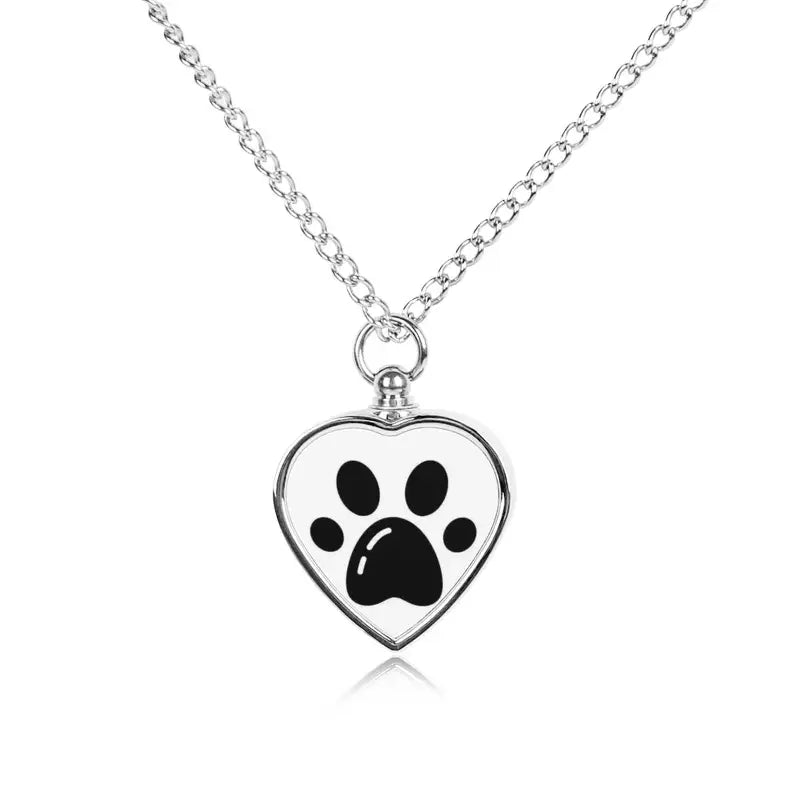 Pendentif personnalisé : Collier en forme de cœur avec patte de chien, cadeau souvenir idéal