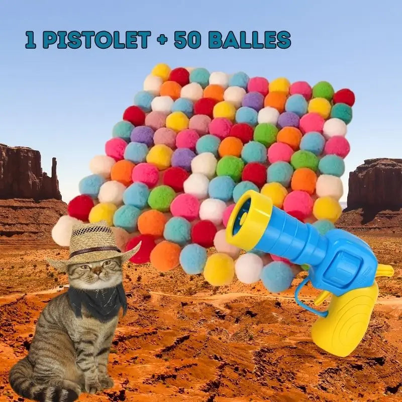 Pistolet lanceur de balles pour chat | Westerncat™