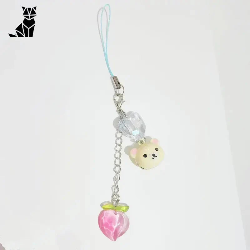 Porte-Clés Kawaii Fishing/Ante Inspired with Heart Charm for Cute Key Accessory (Porte-Clés Kawaii inspiré de la pêche et de l’aquaculture avec breloque en forme de coeur)