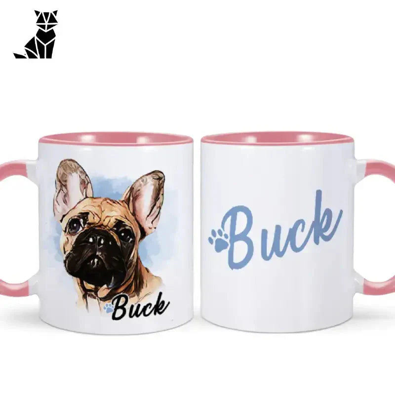 Deux tasses à café personnalisées avec photo de chien - Unique Cadeau Idée Touché Personnelle